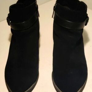 Circus By Sam Edelman Womens 10 Black Suede Leather Ankle Booties....